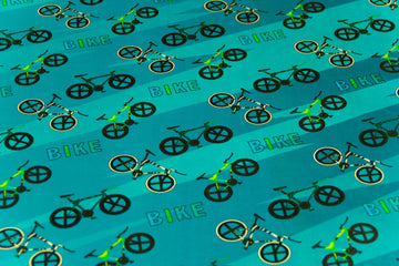 Jersey "Bike" mit Farbverlauf, türkis, dunkelblau, 0,5 m